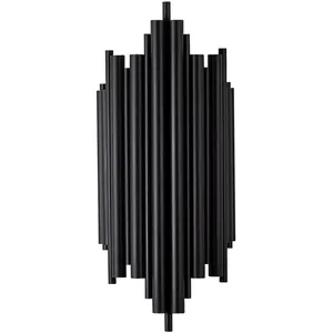 MENZZO Applique murale Lillari L18xH40cm Métal Noir pas cher