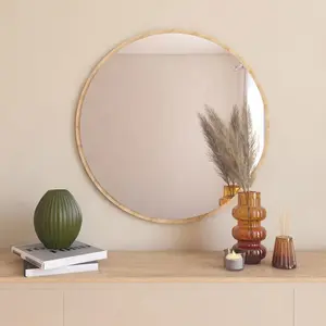 Homitis Miroir décoratif Adriata D60cm Bois clair pas cher