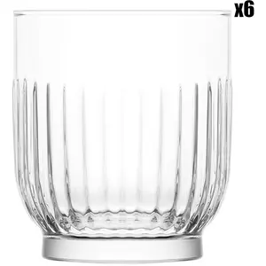 Hermia Mioli - 6 Verres à eau transparents - 330ml T.U pas cher