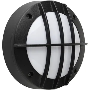 Hublot rond noir à LED 6W (Eq. 48W) IP54 4000K grille protection Diam....Vendu parrue-du-commerce