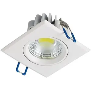 Spot led downlight carré blanc 5W (Eq. 50W) Dim 90x90mm - BlancVendu parrue-du-commerce