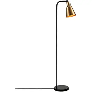 Comparateur de prix : MENZZO Lampadaire cône orientable Kosuke 120cm Métal Noir et Or antique