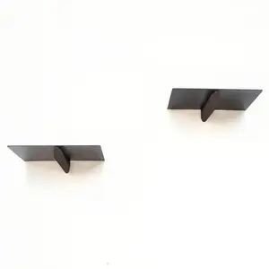 Homitis - 2 Etagères murale en métal WR042 brun/noir - 21x6x15 cm T.U pas cher