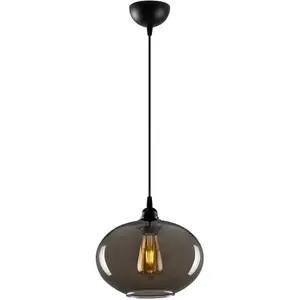 MENZZO Suspension Ferno D27cm Métal et Verre Noir