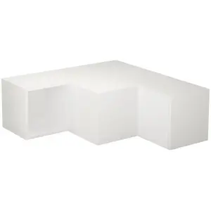 MENZZO Meuble TV design cubique 2 tiroirs Stairz Blanc pas cher