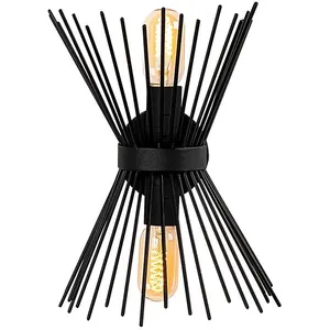 Comparateur de prix : VENTE-UNIQUE Applique murale filaire en métal KIRPI - H. 33 cm - Noir