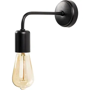 Comparateur de prix : Opviq Applique murale Denge 3434 avec douille ouverte, noir