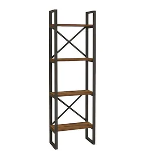 Wooden Art - Bibliothèque alaro noisette - 150x66x32 cm T.U pas cher