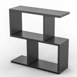 Kalune Design Table d'Appoint en Anthracite avec Étagère, 60x60x20 cm, Pour Salon Minimaliste ou Bureau pas cher