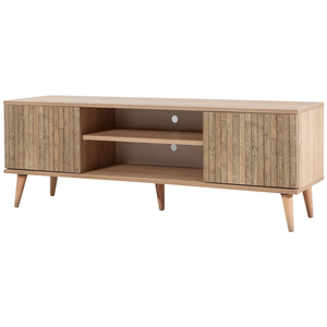 LES TENDANCES Meuble tv en bois clair avec niche kiza 728 pas cher