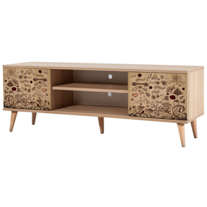 LES TENDANCES Meuble tv en bois clair originale kiza 731 pas cher