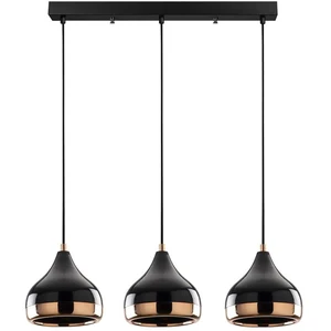 Comparateur de prix : Opviq Suspension Yildo 6877 à 3 lampes linear noir/cuivre