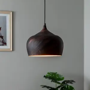 Comparateur de prix : EMOB Opviq Suspension Saglam 3761 à 1 lampe. Ø28cm cuivre/or