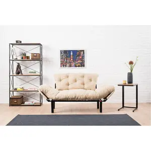 CONCEPT1 Nitta 2 places crème 155 x 70 x h85 859FTN1216 pas cher