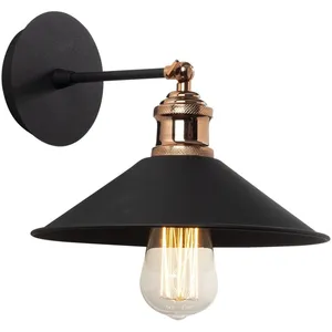 Opviq Applique murale Berceste N-663, noir/cuivre, fer, Ø 24 cm pas cher