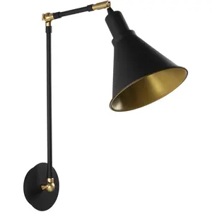 Comparateur de prix : SPLENDOUR LIGHTING Sheen - Applique murale Berceste  noire - D.20x56 cm T.U