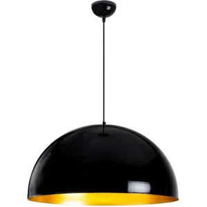 Comparateur de prix : MENZZO Suspension dôme Chachou D60cm Métal Noir et Or