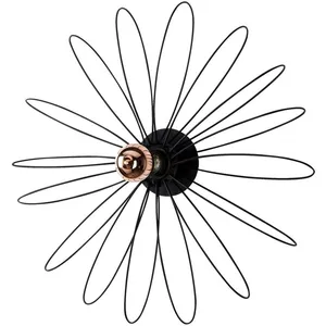 MENZZO Applique murale grande filaire Solaeris D58cm Métal Noir pas cher