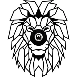 Comparateur de prix : Opviq Applique murale W-056, noir, design lion, bois MDF découpé au la...