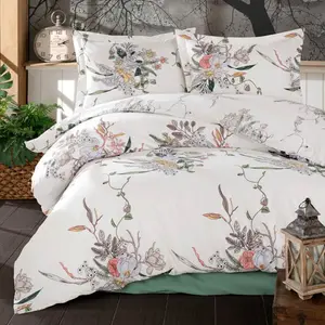 En Vogue - Parure housse de couette Salom blanche 240x220 cm pas cher