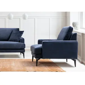 MENZZO Atelier del Sofa - Fauteuil Papira bleu marine - 80x88x90 cm T.UVendu parcarrefour