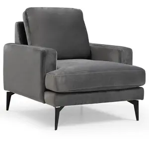 MENZZO Atelier del Sofa - Fauteuil Papira anthracite - 80x88x90 cm T.UVendu parcarrefour
