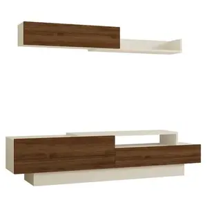UB DESIGN Elda - Blanc, Noyer 160 x 35 x 31,8 835PUQ3008 pas cher
