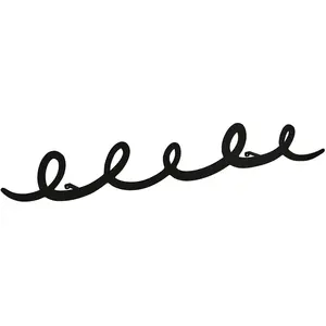 EMOB Cotecosy - Patères murales Takumi L84xH12cm Boucles Métal Noir pas cher