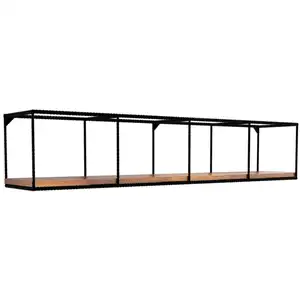 DECORATIE Etagère murale design industriel Miray - L. 120 x H. 30 cm - Noir TUVendu parfnac