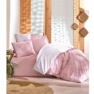 CONCEPT1 Iconic 240x220cm + 2 taies 60x60 rose 129CTN62617 pas cher