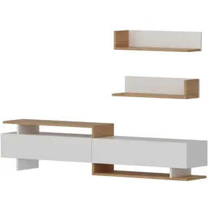 UB DESIGN Ayaz - Blanc, Teck 180 x 40 x 37,4 788DEC3031 pas cher