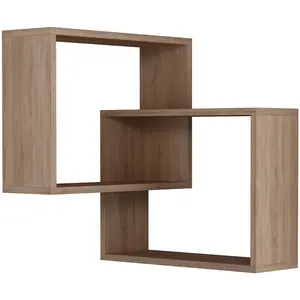 Comparateur de prix : EMOB Decortie - calicosy - Etagère murale d'angle 2 étagères H68 cm - Ring