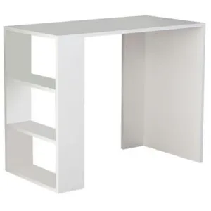 Comparateur de prix : Toilinux - Bureau avec 3 niches de rangement - Blanc