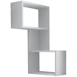 Comparateur de prix : Etagère murale - EMOB - Woody Fashion - Blanc - 47cm x 20cm x 85cm