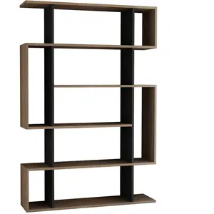 Comparateur de prix : BOBOCHIC Wooden Art - Bibliothèque mito naturel/anthracite - 25.5x108.5x161 cm T.U
