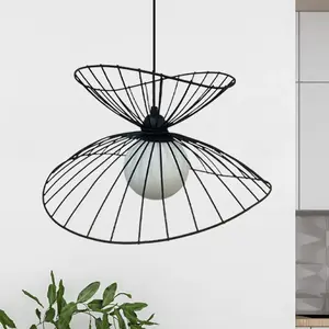 ROYALTECH Suspension Vertigo, noir, verre/métal, E27, Ø 50 cm pas cher
