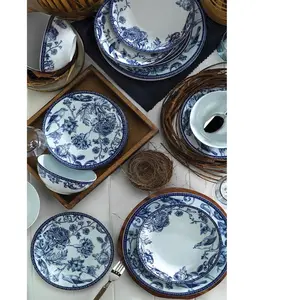 Comparateur de prix : Hermia Concept Service De Table En Porcelaine Canton 24 Pièces
