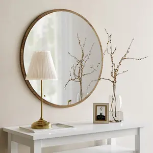 CHEZ ADELARD Miroir décoratif adriata d60cm bois foncé Miroir pas cher