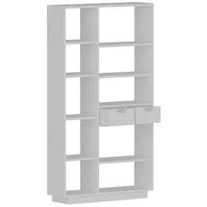 Homitis - Bibliothèque Luma blanche - 80.4x188.6x25 cm T.U pas cher