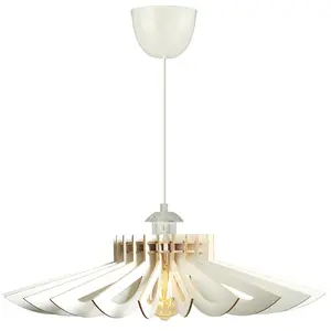 Vente-Unique Suspension ajourée en MDF - D. 68 x H. 50 cm - Blanc - FARITAVendu parbazarchic
