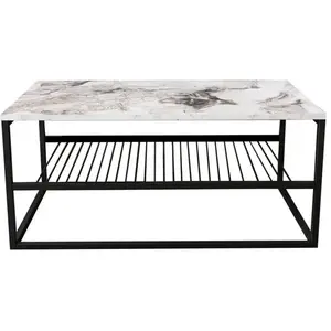 Hanah Home - Table basse en aggloméré et métal Asude