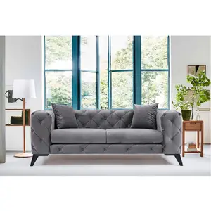 MENZZO Atelier del Sofa - Canapé 2 places Como anthracite - 197x90x73 cm T.U pas cher