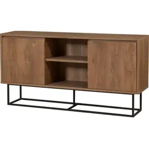 Comparateur de prix : MENZZO CONCEPT1 Zela noyer noir 140 x 36 x 72cm 863SPH5118