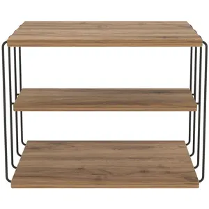 Woody Fashion Menzzo Table de Chevet 3 étagères Gersis 50cm Métal Noir et Bois ClairVendu parbazarchic