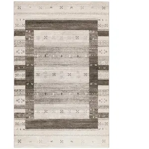 Wecon Home Tapis ethnique berbère en polypropylène gris 133x200 pas cher