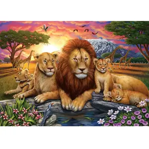 Puzzle 1000 pièces - ART PUZZLE - Famille Lion - Animaux - Coloris Unique - Adulte pas cher