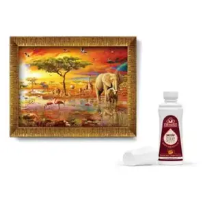 Comparateur de prix : Coffret : Cadre, Colle et Puzzle 1000 pièces :  Les Rois de la Savane