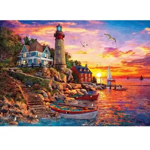 Comparateur de prix : Puzzle 2000 pièces - Art Puzzle - Le magnifique coucher de soleil - Adulte - Blanc