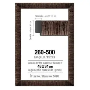 Cadre pour puzzle de 500 pièces - 30 mm : Marron