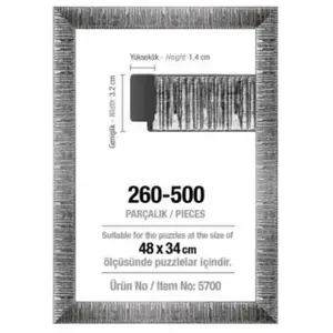Cadre pour puzzle de 500 pièces - 30 mm : Argent
